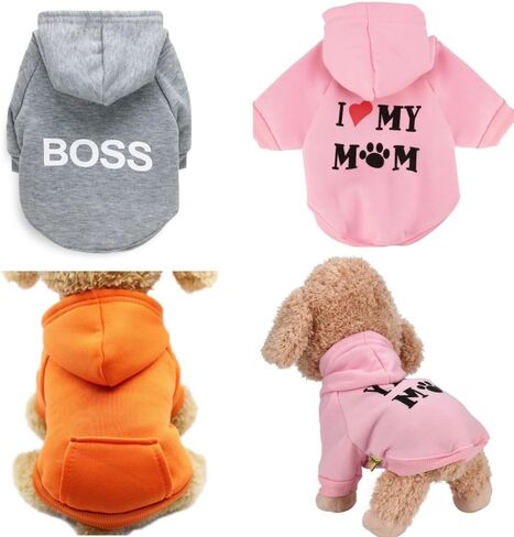 Small Dog Outfits Christmas Hooded Medium Size Dog Sweaters Shih Tzu Clothes Puppy Boy Custume Mini Dachshund Hood M in Saudi Arabia