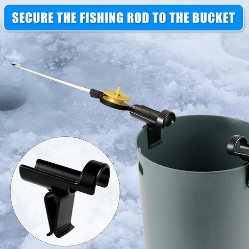 4pcs Bucket Rod Holder, Reliable Ice Fishing Bucket Rod Holders Ice Fishing Pole Holders Bucket Rod Rack for Almost Any Ice Rods on Your Bucket in Saudi Arabia