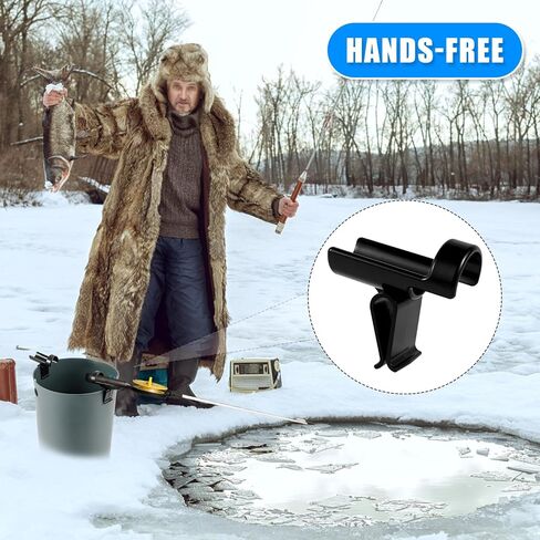 4pcs Bucket Rod Holder, Reliable Ice Fishing Bucket Rod Holders Ice Fishing Pole Holders Bucket Rod Rack for Almost Any Ice Rods on Your Bucket in Saudi Arabia