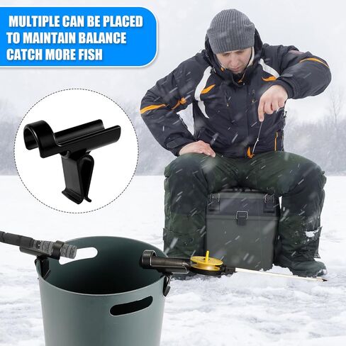4pcs Bucket Rod Holder, Reliable Ice Fishing Bucket Rod Holders Ice Fishing Pole Holders Bucket Rod Rack for Almost Any Ice Rods on Your Bucket in Saudi Arabia