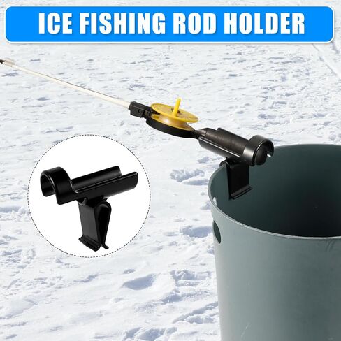 4pcs Bucket Rod Holder, Reliable Ice Fishing Bucket Rod Holders Ice Fishing Pole Holders Bucket Rod Rack for Almost Any Ice Rods on Your Bucket in Saudi Arabia