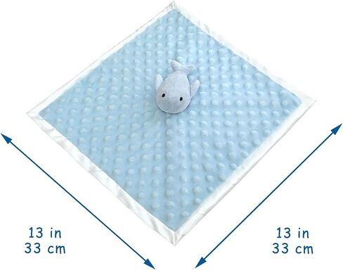 Baby Pink Whale Soft Stuffed Animal Security Blanket, Plush Whale Character Lovey Blanket, Baby Shower/Nursery Gift, Cuddly Newborn, Infant, Toddler Snuggle Blankie for Boys Girls, 13" in Saudi Arabia