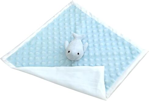 Baby Pink Whale Soft Stuffed Animal Security Blanket, Plush Whale Character Lovey Blanket, Baby Shower/Nursery Gift, Cuddly Newborn, Infant, Toddler Snuggle Blankie for Boys Girls, 13" in Saudi Arabia