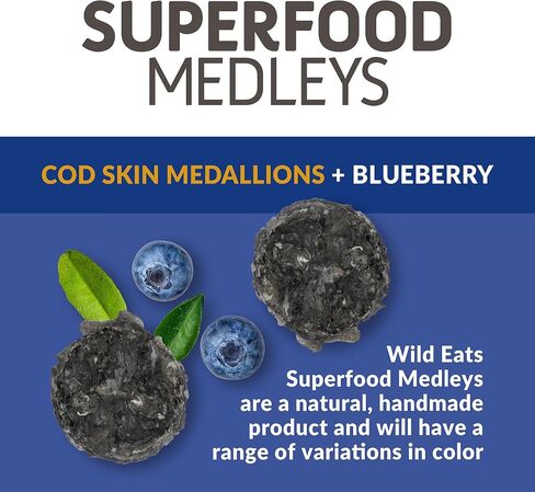 Fish Skin Dog Treats Cod Superfood Medallions 3oz - Strawberry & Cod Limited Ingredient in Saudi Arabia