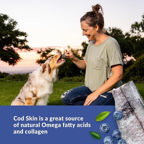 Fish Skin Dog Treats Cod Superfood Medallions 3oz - Strawberry & Cod Limited Ingredient in Saudi Arabia