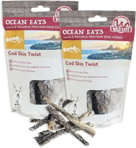 Fish Skin Dog Treats Cod Superfood Medallions 3oz - Strawberry & Cod Limited Ingredient in Saudi Arabia