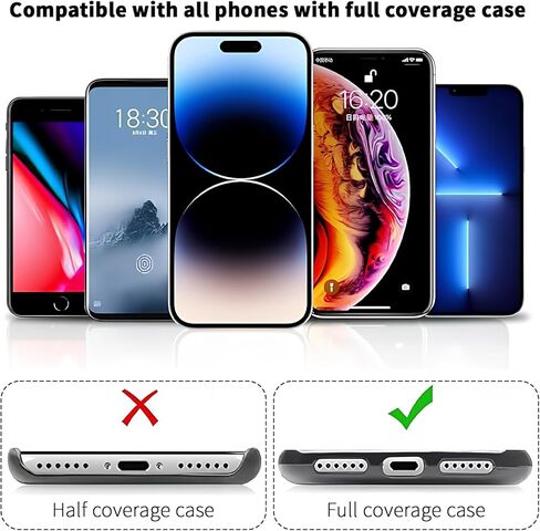 4 قطع من شريط ربط الهاتف لهاتف Iphone، رقعة حبل للهاتف الخلوي لجميع حافظات الهاتف الكاملة (أسود/رمادي) in Kuwait