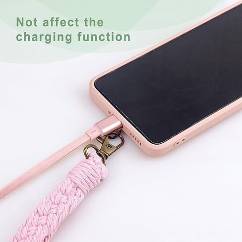 Boho Macrame Phone Wrist Strap, 4/5 / 8 PCS Cell Phone Lanyard with 4/5 / 8 PCS Phone Tether Tabs in Saudi Arabia