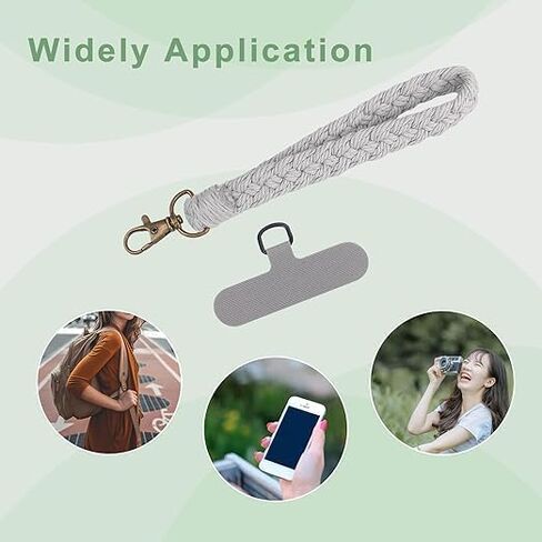 Boho Macrame Phone Wrist Strap, 4/5 / 8 PCS Cell Phone Lanyard with 4/5 / 8 PCS Phone Tether Tabs in Saudi Arabia