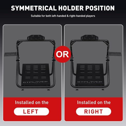 حامل عجلة القيادة GTPLAYER Sim Racing من أجل Logitech G920 G923 G29 G25 G27 T300RS/T300GT/ T500RS/TGT/TS مع حامل ناقل الحركة قابل للطي ودواسات العجلات القابلة للتعديل غير متضمنة in Saudi Arabia