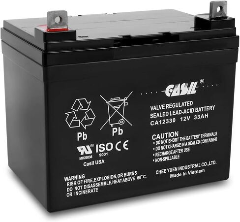 Casil 12V 33Ah Replacement Battery Compatible with Hoveround MPV1 MPV2 MPV3 MPV4 MPV5 Battery Jazzy 1103 45976 UB UPS12-150MR LC-LA1233P EP33-12 PR UPS12-150MR LC-LA1233P EP33-12 PRC1235 2 Pack in Saudi Arabia