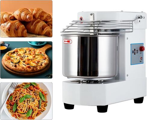 GAOMON Commercial Food Mixer, 10.5 Qt Dual Rotating Dough Kneading Machine with Stainless Steel Bowl, Security Guard, Timer, 650W Baking Equipment for Restaurant, Pizzeria in Saudi Arabia