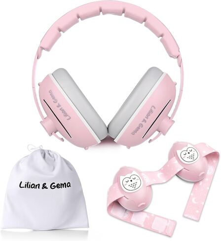 Lilian&Gema 2-in-1 Baby Ear Muffs Noise Protection, Noise Cancelling Headphones for Baby & Toddler up to 4 Years in Kuwait