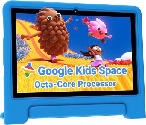 Kids Tablet 10 inch, Upgraded Android 14 Tablet for Kids Ages 3-12, Octa-Core Tablets with Case, 64GB Storage(TF Expand 1TB), Pre-Installed Google Kids Space, Parental Control (Sea Blue) in Saudi Arabia