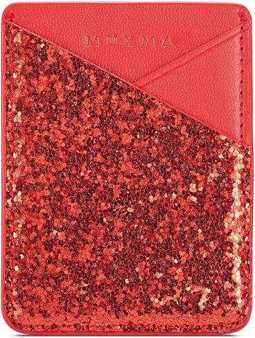 حامل بطاقات الهاتف الخلوي، محفظة لاصقة لامعة لبطاقة الهوية الائتمانية ومحفظة وجيب على الهاتف الذكي/الأجهزة اللوحية لهواتف iPhone وAndroid وSamsung Galaxy in Kuwait