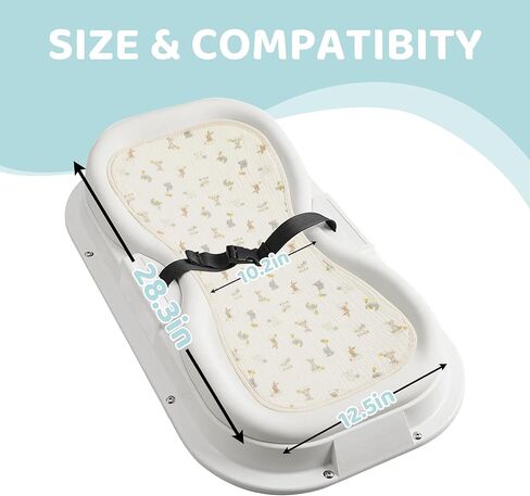 HOMBYS Changing Pad Liner Fits for Changing Pad,Washable Baby Changing Pad Cover Waterproof,100% Cotton Muslin Changing Table Pad,3 Pack,Cream White,Ginger,Rainbow in Kuwait