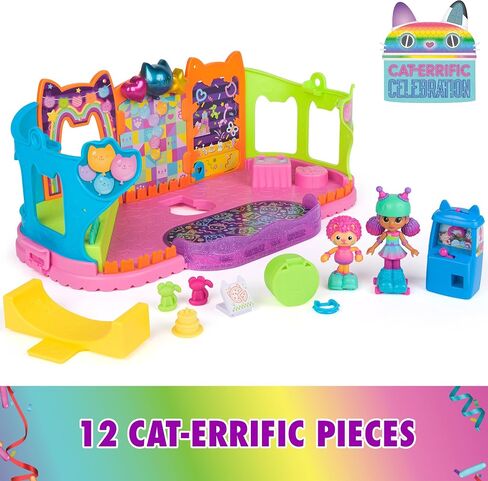 Gabby's Dollhouse, Cakey’s Fruit Smoothie Balcony Playset, 8-Pcs with Toy Figures, Dollhouse Accessories & Sensory Play, Kids Toys for Girls & Boys 3+ in Kuwait