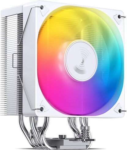 JONSBO CR1000 EVO ARGB مبرد وحدة المعالجة المركزية الأبيض، تبريد وحدة المعالجة المركزية من السلسلة الصامتة، مبرد هواء مروحة وحدة المعالجة المركزية H154mm، 4 أنابيب حرارة نحاسية زعنفة ألومنيوم لـ AM4/AM5/Intel LGA1700، 120 مم PWM ARGB، غطاء علوي ARGB، أبيض in Kuwait