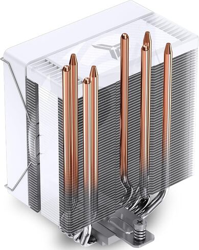 JONSBO CR1000 EVO ARGB مبرد وحدة المعالجة المركزية الأبيض، تبريد وحدة المعالجة المركزية من السلسلة الصامتة، مبرد هواء مروحة وحدة المعالجة المركزية H154mm، 4 أنابيب حرارة نحاسية زعنفة ألومنيوم لـ AM4/AM5/Intel LGA1700، 120 مم PWM ARGB، غطاء علوي ARGB، أبيض in Kuwait