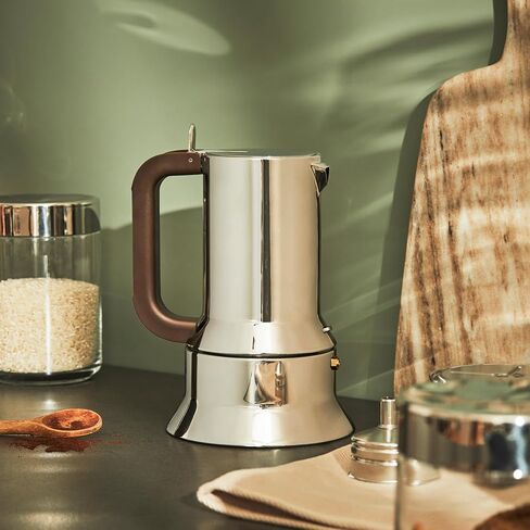 Alessi 9090/M - Design Stovetop Espresso Coffee Maker, 18/10 Stainless Steel, Mirror Polished, 10 cups in Saudi Arabia