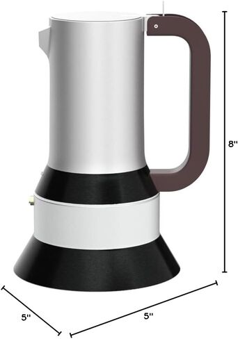 Alessi 9090/M - Design Stovetop Espresso Coffee Maker, 18/10 Stainless Steel, Mirror Polished, 10 cups in Saudi Arabia