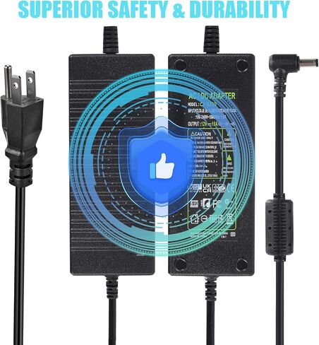 Power Supply 12V 5A,AC 100-240V to DC12V 60W Converter Adapter Driver Transformer with 5.5mm x 2.5mm Jack, US Plug for Led Strips,LCD Monitors,CCTV Camera in Saudi Arabia