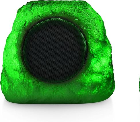 Emerson ERS-1002 Bluetooth Waterproof Outdoor Rock Speaker with Solar Charging, Dual Pairing, and Built-in Rechargeable Battery – Perfect for Outdoor Music, Pool Parties, and Garden Entertainment in Saudi Arabia