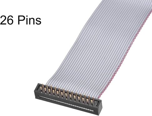 uxcell IDC Wire Flat Ribbon Cable FC/FD Connector A-Type 26Pins 2.54mm Pitch 0.2m Length Gray in Saudi Arabia