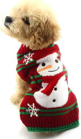 Dog Snowman Sweaters Xmas Dog Holiday Costume Year Christmas Clothes Pet Hoodies Small Dog Cat (Small) in Saudi Arabia
