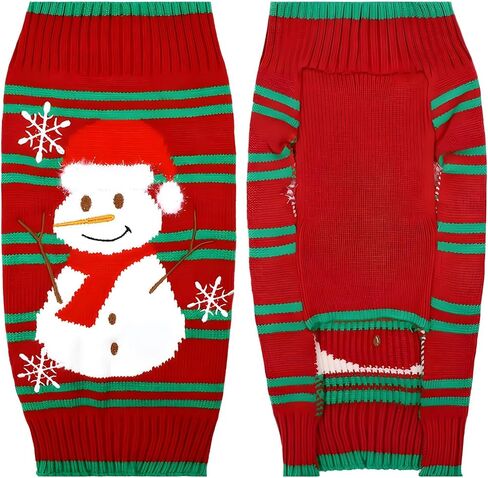 Dog Snowman Sweaters Xmas Dog Holiday Costume Year Christmas Clothes Pet Hoodies Small Dog Cat (Small) in Saudi Arabia
