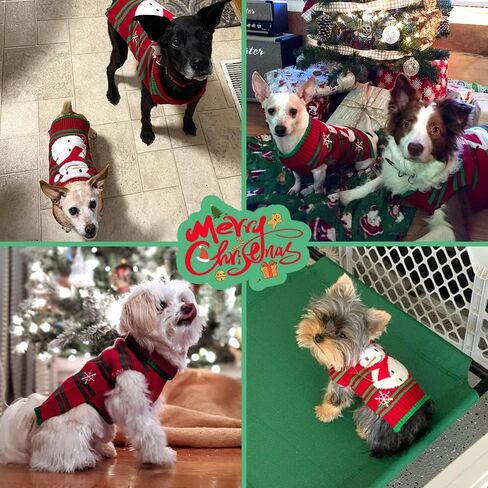 Dog Snowman Sweaters Xmas Dog Holiday Costume Year Christmas Clothes Pet Hoodies Small Dog Cat (Small) in Saudi Arabia