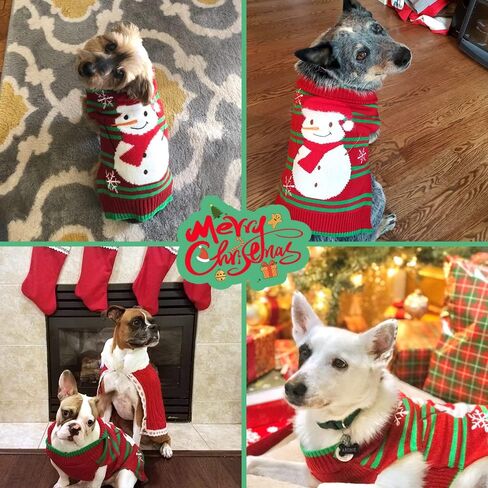 Dog Snowman Sweaters Xmas Dog Holiday Costume Year Christmas Clothes Pet Hoodies Small Dog Cat (Small) in Saudi Arabia