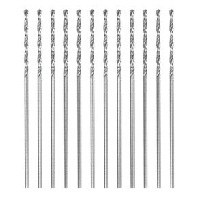 HARFINGTON 12pcs Micro Jobber Twist Drill Bits #76 0.5mm / 0.0197" High Speed Steel HSS Mini Drilling Bit Tool for Stainless Steel Aluminum Wood Plastic