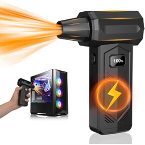 V8 Compressed Air Duster, 340000RPM Electric Air Duster with LED Display, Rechargeable Cordless Jet Dry Blower/Air Broom/Snow Blowers Replace Canned Air for Computer,Keyboard and Car Drying/.