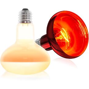 Reptile Heat lamp Bulb 100W 100-130V Daylight basking spot Bulb and Infrared Heat lamp E26 R80 Heat lamp for Reptiles 100w basking Bulb UVA Heat Bulb for Lizards,Turtles,Chicks (2Pcs)