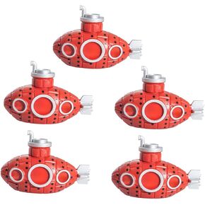5 Pieces Mini Submarine Fish Tank Ornament 2x1.3inch for Aquarium Landscape Lightweight PVC Material Kids Toy, Yellow