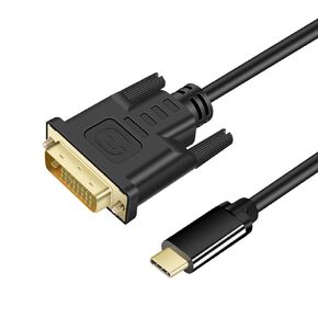 4K@30Hz USB Type-C to DVI Male Cable 6ft Support 2017-2020 MacBook Pro,Surface Book 2, Dell XPS 13,Galaxy S10 (6ft)