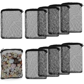 10Pcs Media Bags for Aquarium Fine Mesh Bag Aquarium Filter Media Bags with Plastic Zipper Suitable for Activated Carbon, Filter Stones, Ceramic Rings (4 x 4 inches)