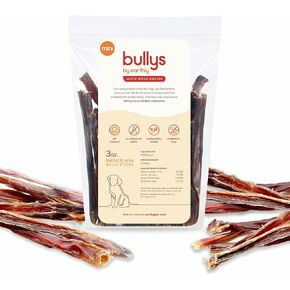 Earthly Mini Pork Bully Sticks - Thin 5-6" Chews for Dog, 6oz Bag
