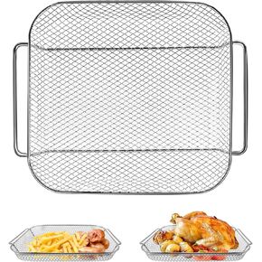 Air Fryer Grill Rack for Emeril Lagasse 26 QT Extra Large Air Fryer, 12.5''*11.5'' Stainless Steel Air Fryer Accessories Roasting Steamer Wire Rack