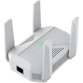 2025 Newest AC2100 WiFi Extender - WiFi Extender Signal Booster with Gigabit Ethernet Port, WiFi Booster Dual-Band Covering to 12888sp.ft, Fast Speed, Compatible with Multiple Devices (Grey)