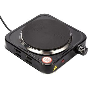 Compact and Portable Countertop Burner- Countertop Single Coiled Burner 1000 Watts Electric Hot Plate Temperature Controls Black