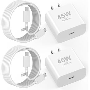 iPhone 16 Pro Max Charger 10FT, 2 Pack 45W Super Fast iPhone 16 Charger Fast Charging Block with 10FT Long USB C Charging Cable for iPhone 16/16 Plus/16 Pro/16 Pro Max/15/15 Plus/15 Pro/15 Pro Max
