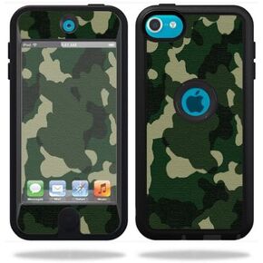 MightySkins Skin Compatible with OtterBox Defender Apple iPod Touch 5G 5th Generation Case Green Camo