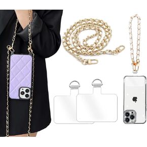 2Pcs Phone Crossbody Lanyard and Wrist Phone Strap,Universal Cell Phone Lanyard Strap Phone Chain with 2×Tether Tab (H)