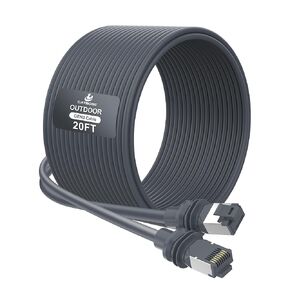 20FT Starlink Gen3 Cable, Outdoor Standard V3 Cable for Starlink Kit, 26AWG 100% Oxygen-Free Copper, Waterproof, Replacement Gen 3 Extension Cable for Starlink Rectangular Satellite V3 Accessories