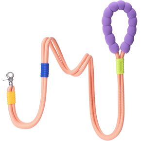 Dog Leash,4.6 FT Heavy Duty Dog Training Leash,Two-Part Tow Running Leash with Swivel Lockable Hook and Comfortable Foam Handle for Large Small Medium Dogs |Marshmallow Classic|Orange