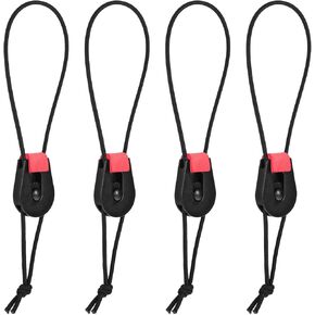 4Pcs Adjustable Fishing Quick Rod Ties Stretchy Wrap Pole Straps Elastic Cable Ties Reusable Bungee Cords Adjustable Cable Management for Casting Rod Fly Rods
