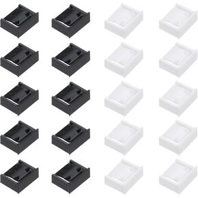 MECCANIXITY 20pcs Port Blocker PC Locking USB Port/Dust PC Blocker White Black