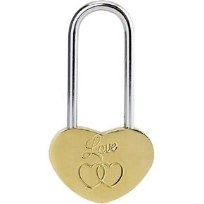 2 PCS 3.5" 50mm Love Lock Heart Padlock Wish Lock Without Key for Lovers Wedding, Valentines, Anniversary, Travel, Valentines Day(NO Key)